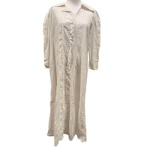 Vintage Saybury White Cotton Pintuck Nightgown Victorian Small Pesant Prairie